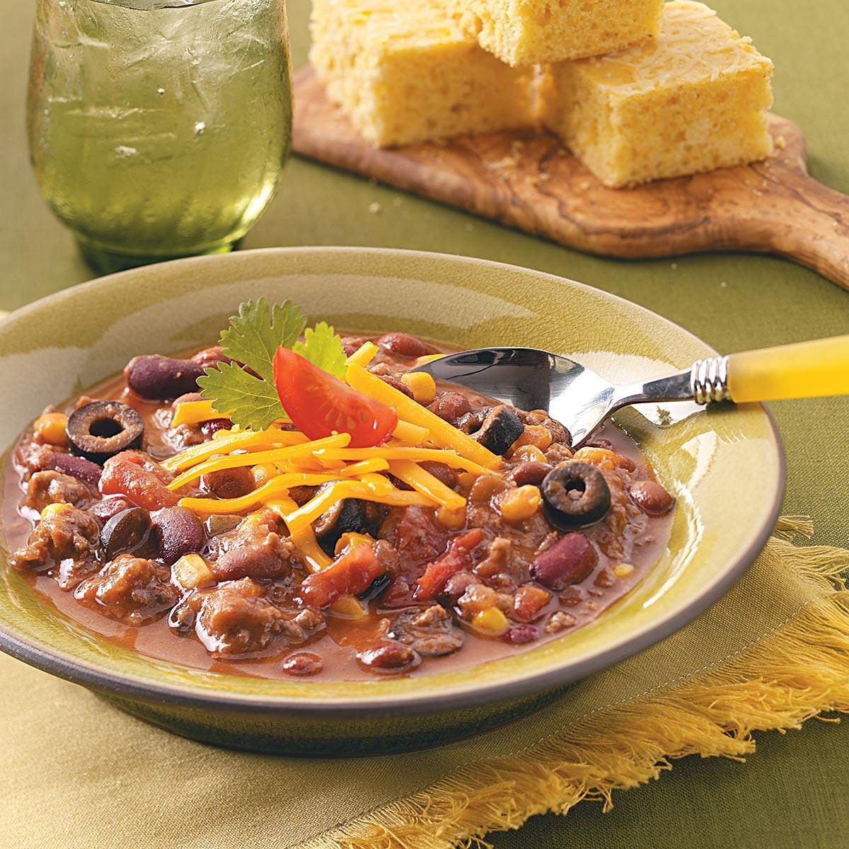 ThreeBean Taco Chili Recipe Taste of Home