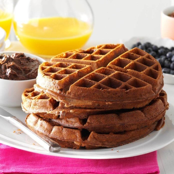 Pecan Chocolate Waffles