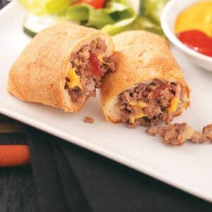 Bacon Cheeseburger Roll Ups Recipe Taste Of Home