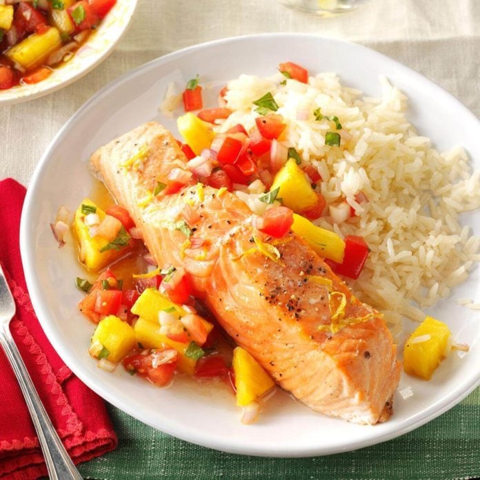 Citrus Salmon Fillets with Salsa