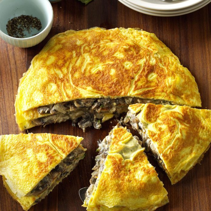 Mascarpone-Mushroom Frittata Stack