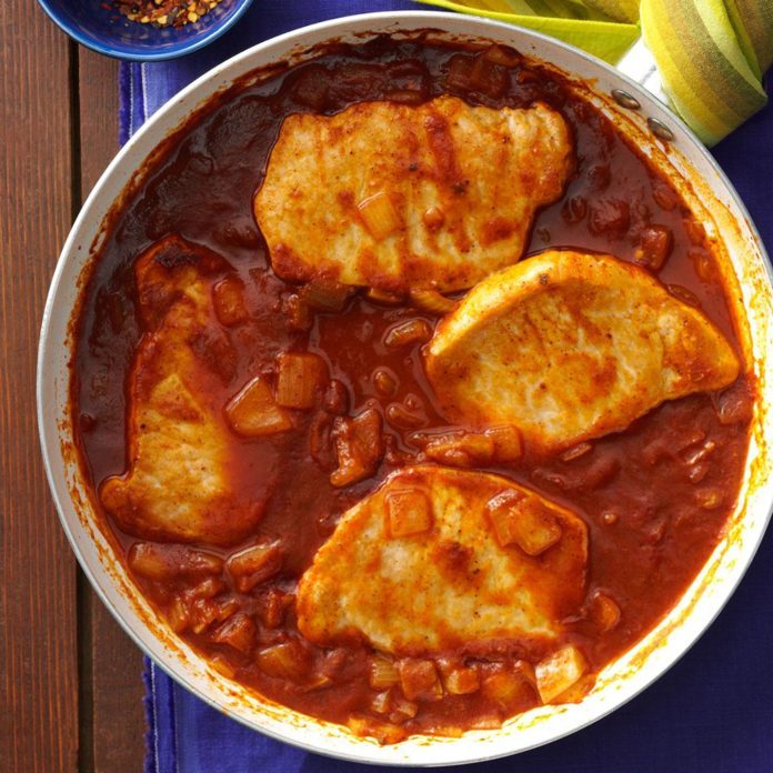 Spicy Tomato Pork Chops