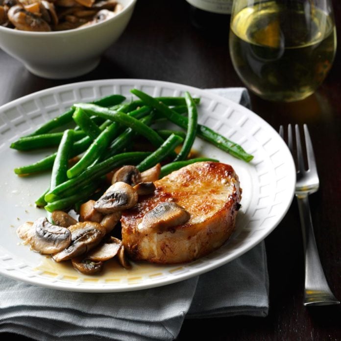 Day 9: Pork Chops & Mushrooms