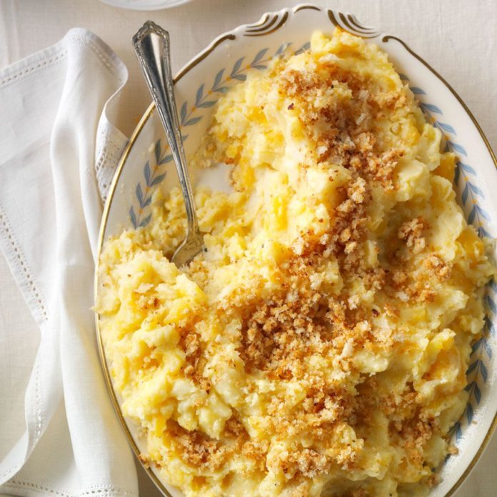 Triple Mash with Horseradish Bread Crumbs