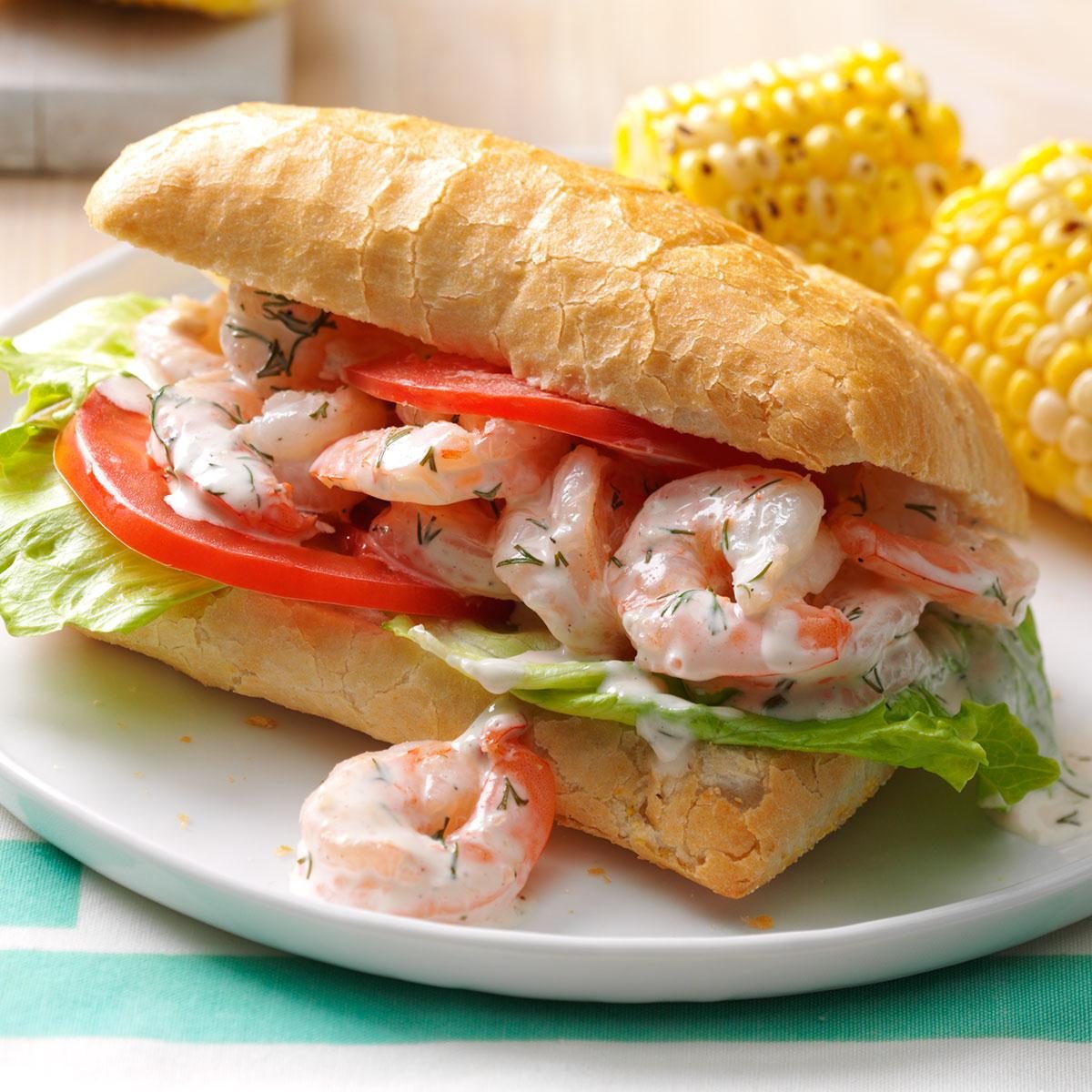 Lemon & Dill Shrimp Sandwiches Recipe Taste of Home