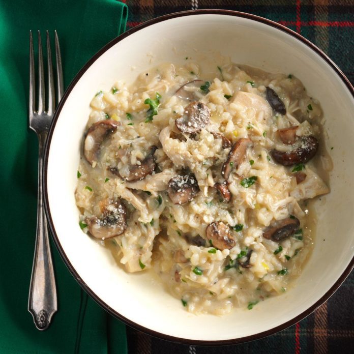 Pinot Noir: Risotto with Chicken and Mushrooms