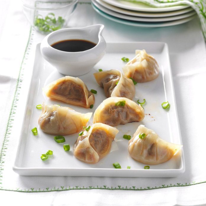 Sesame-Beef Pot Stickers