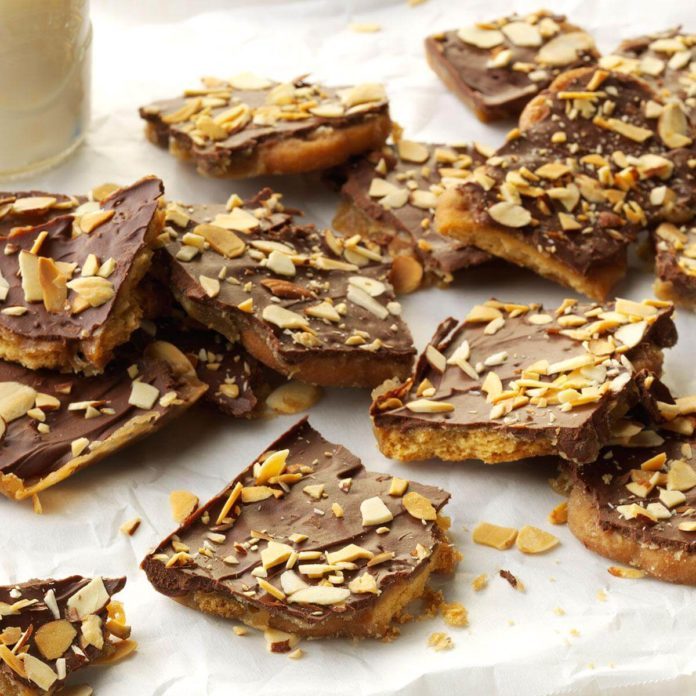 Toffee & Chocolate Bark with Toasted Almonds