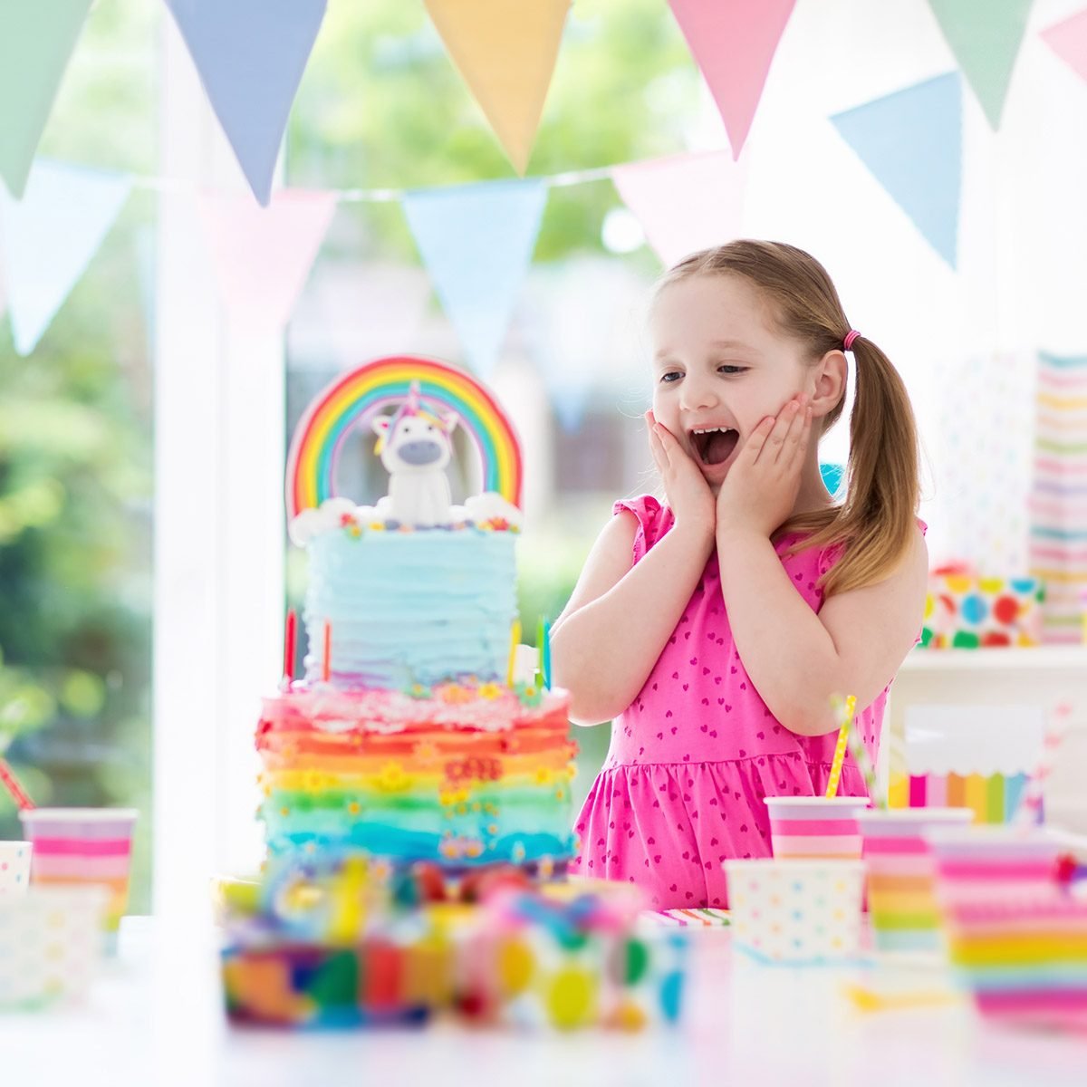 Unicorn Photo Girl Pink Rainbow Child Age Personalised Birthday Gift Box -  The Card Zoo