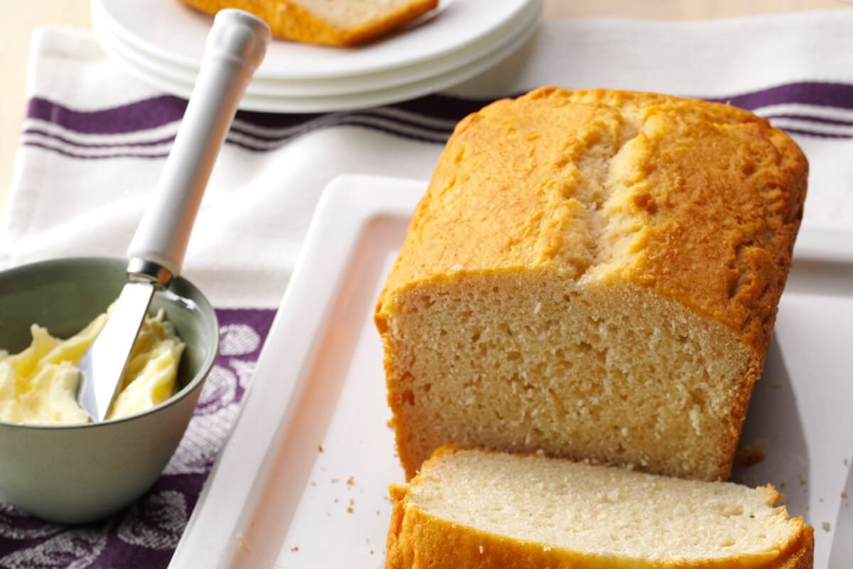 loaf of honey beer bread with butter