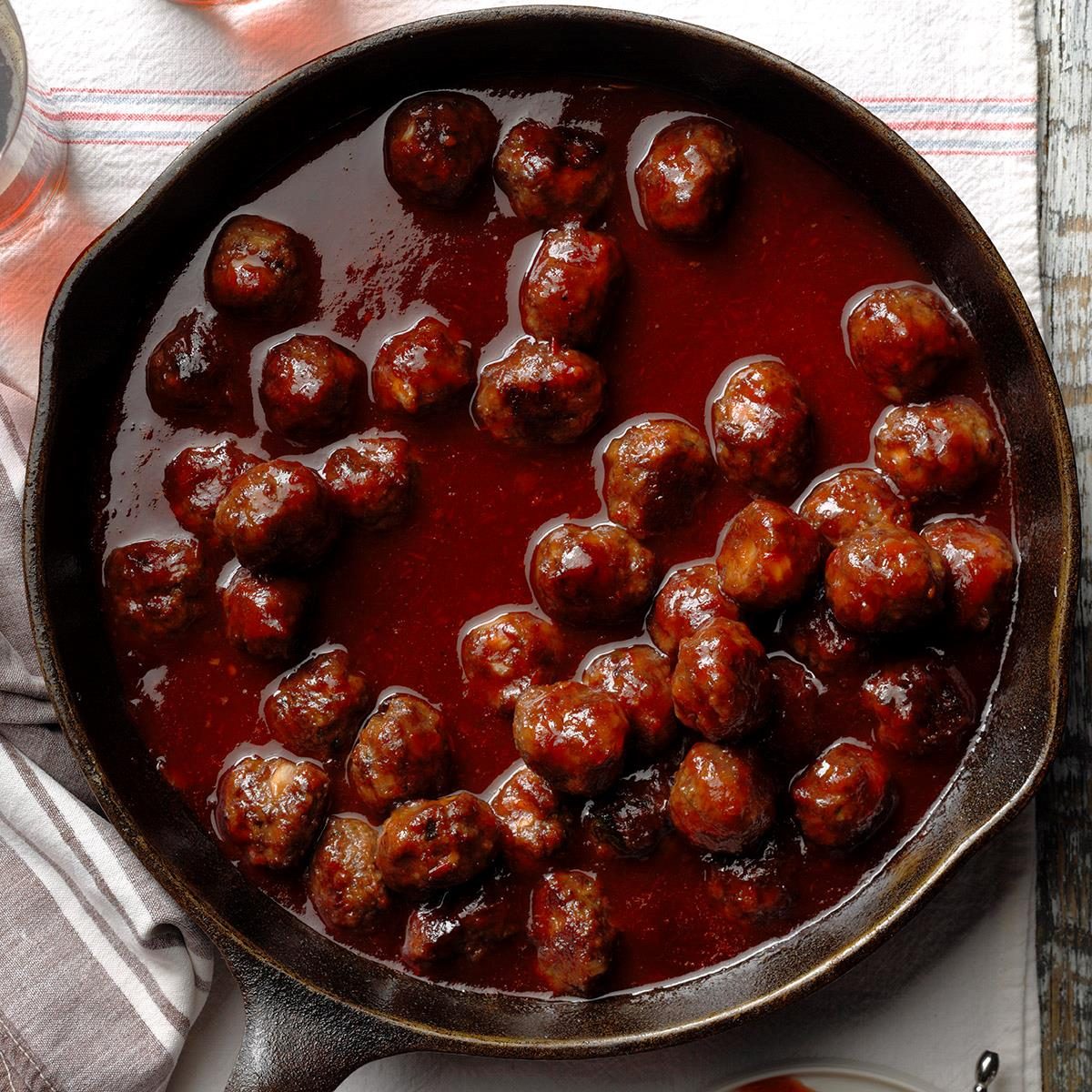 Barbecued Meatballs Recipe Taste Of Home