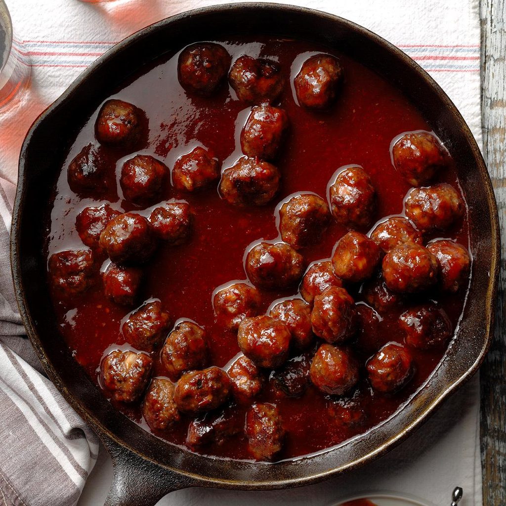 Barbecued Meatballs Recipe How To Make It Taste Of Home