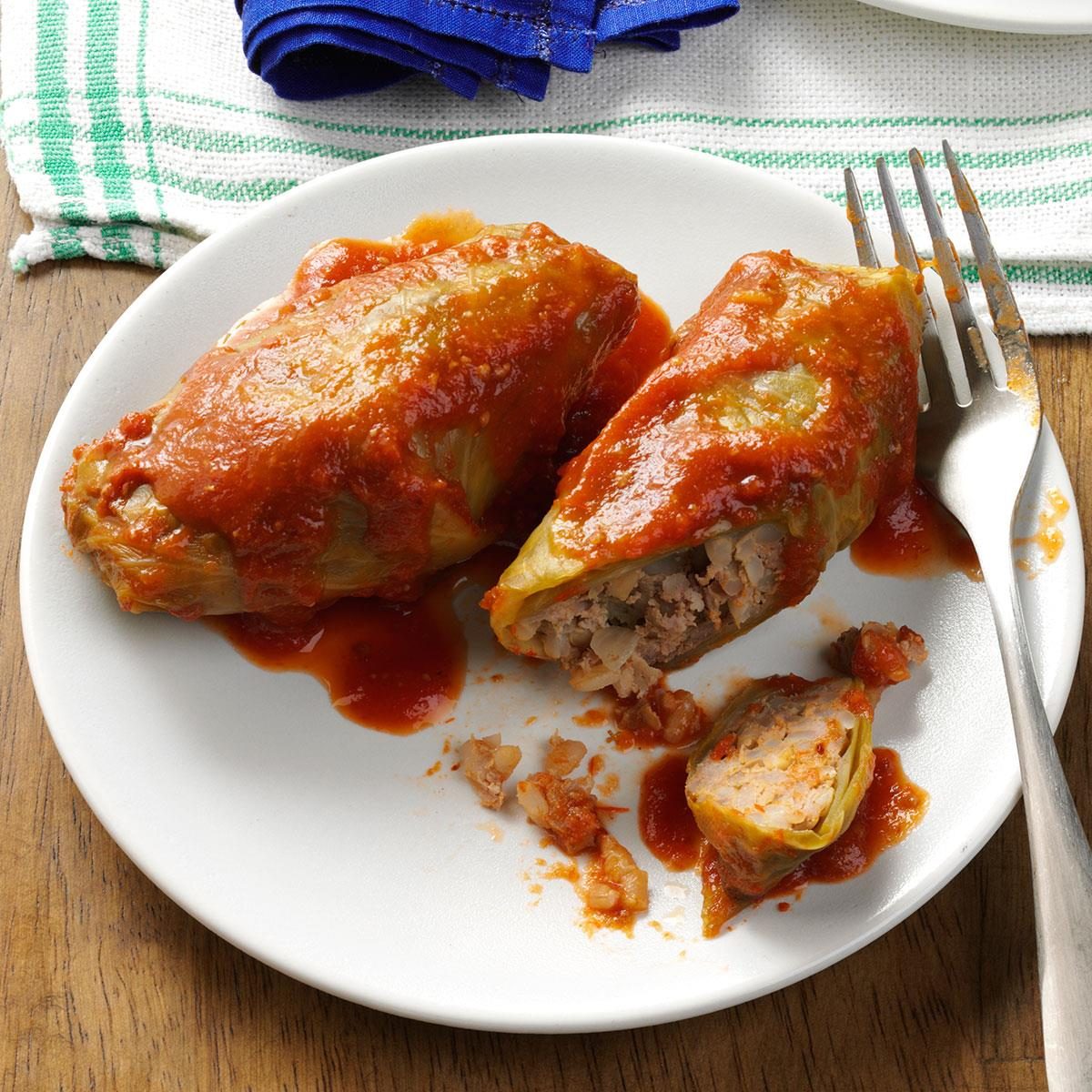 Beef & Rice Stuffed Cabbage Rolls