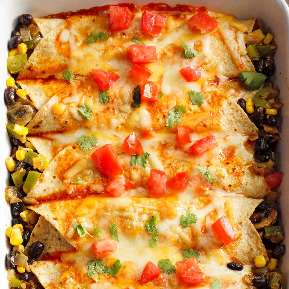 Black Bean Veggie Enchiladas