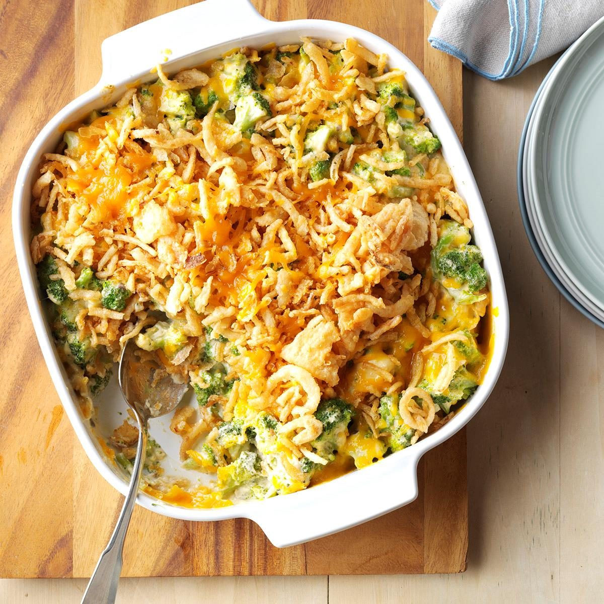 Cheesy Cheddar Broccoli Casserole Recipe  Taste of Home