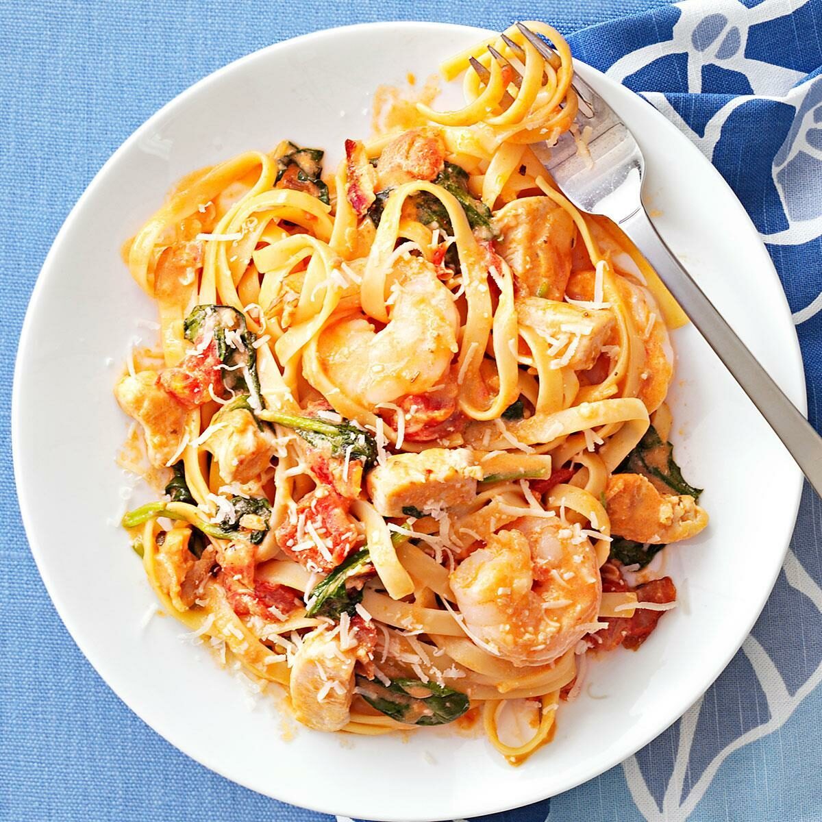 Chicken Shrimp Fettuccine