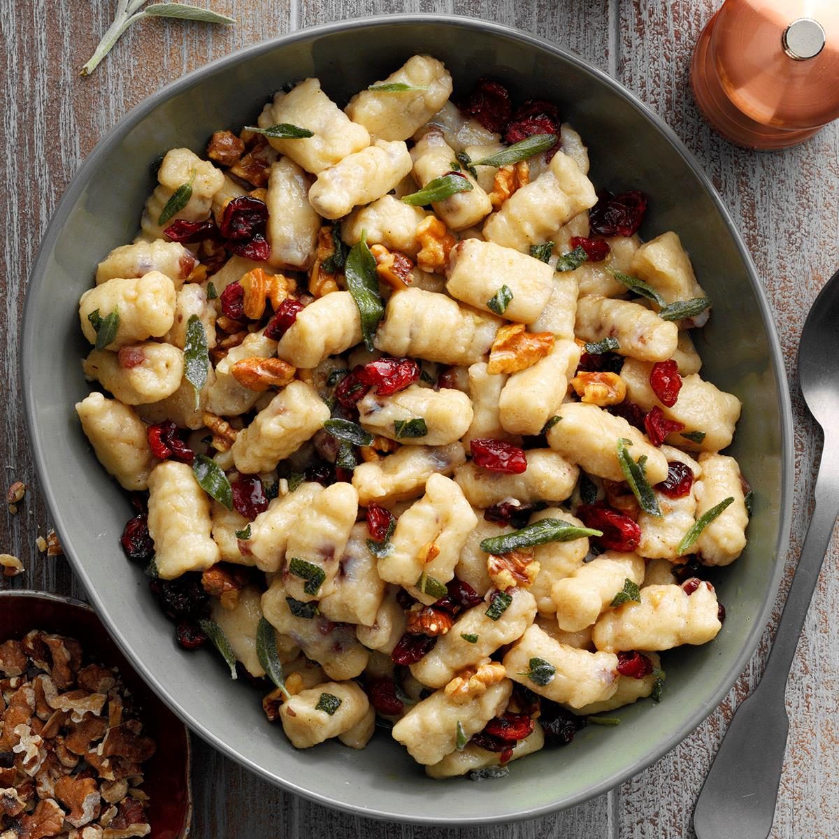 Cranberry Ricotta Gnocchi with Brown Butter Sauce