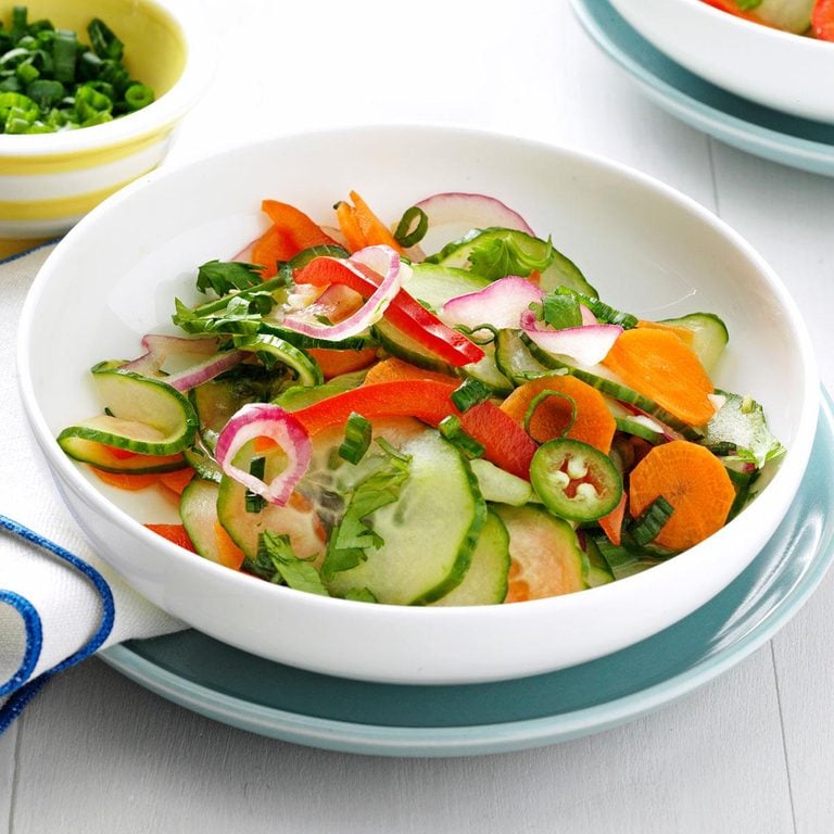 Sweet Tart Cucumber Salad Recipe How To Make It Taste Of Home 0717