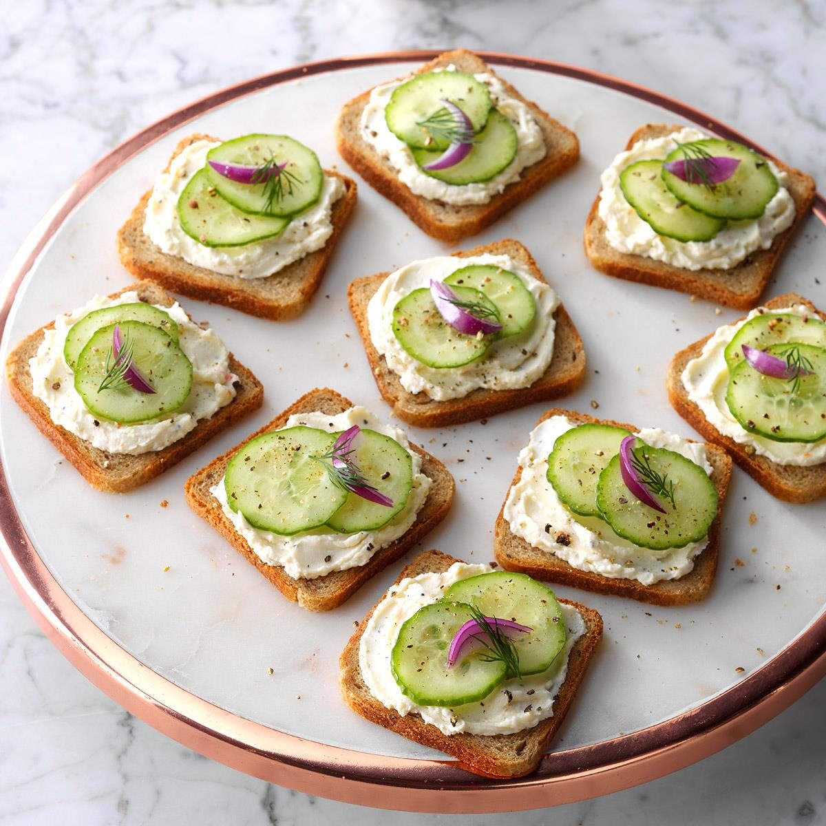 Cucumber Party Sandwiches | Taste of Home