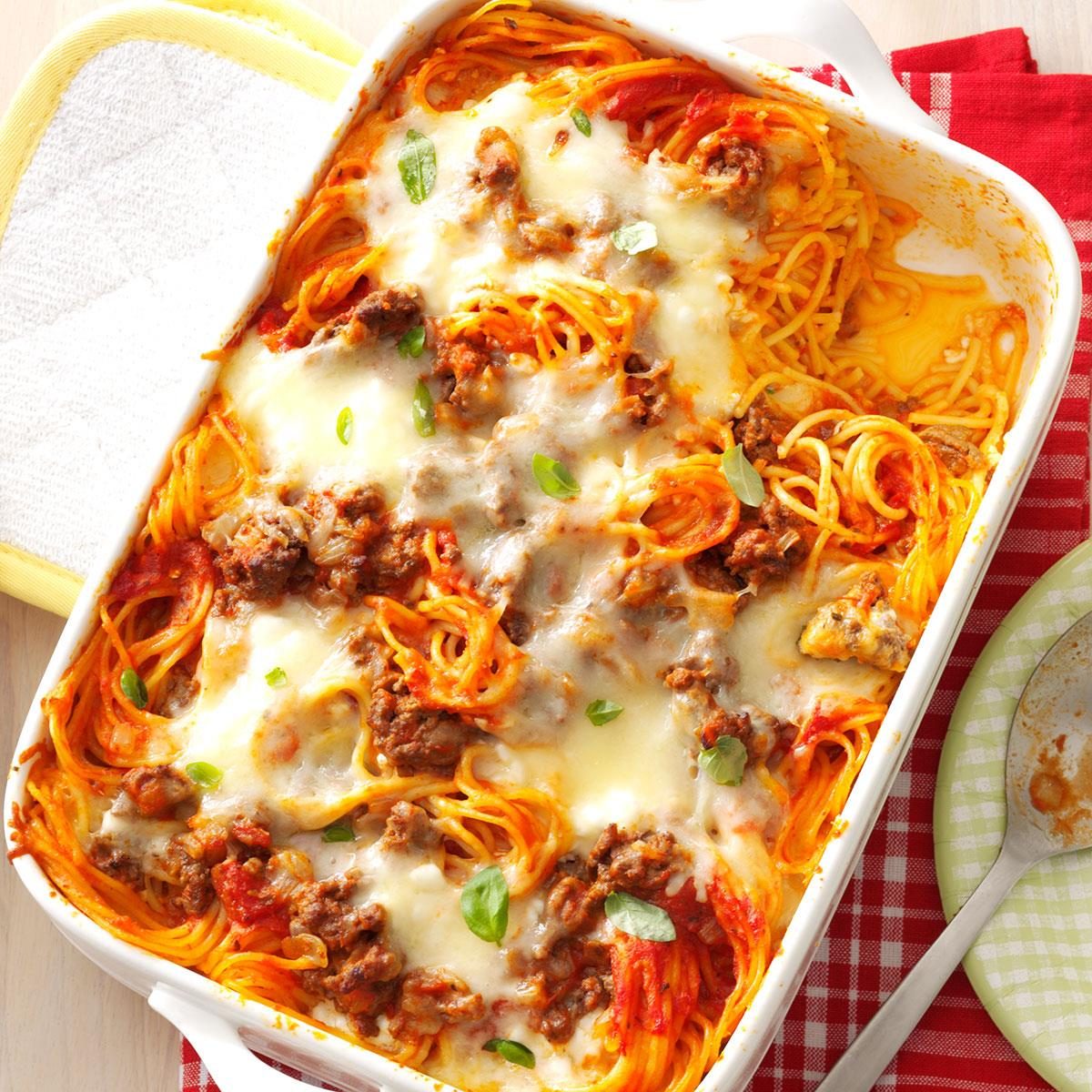 Favorite Baked Spaghetti 