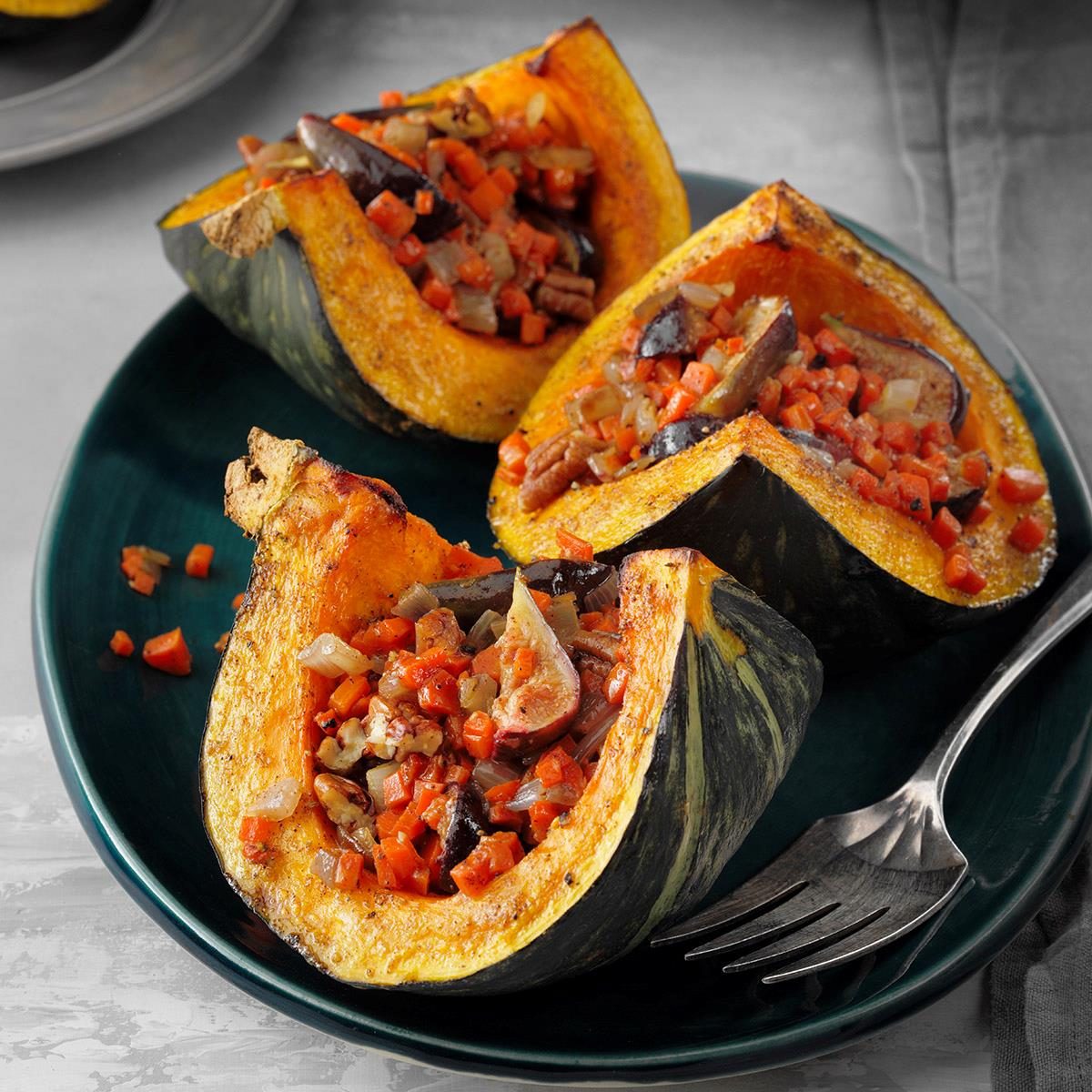 Fig-Carrot Stuffed Kabocha Squash