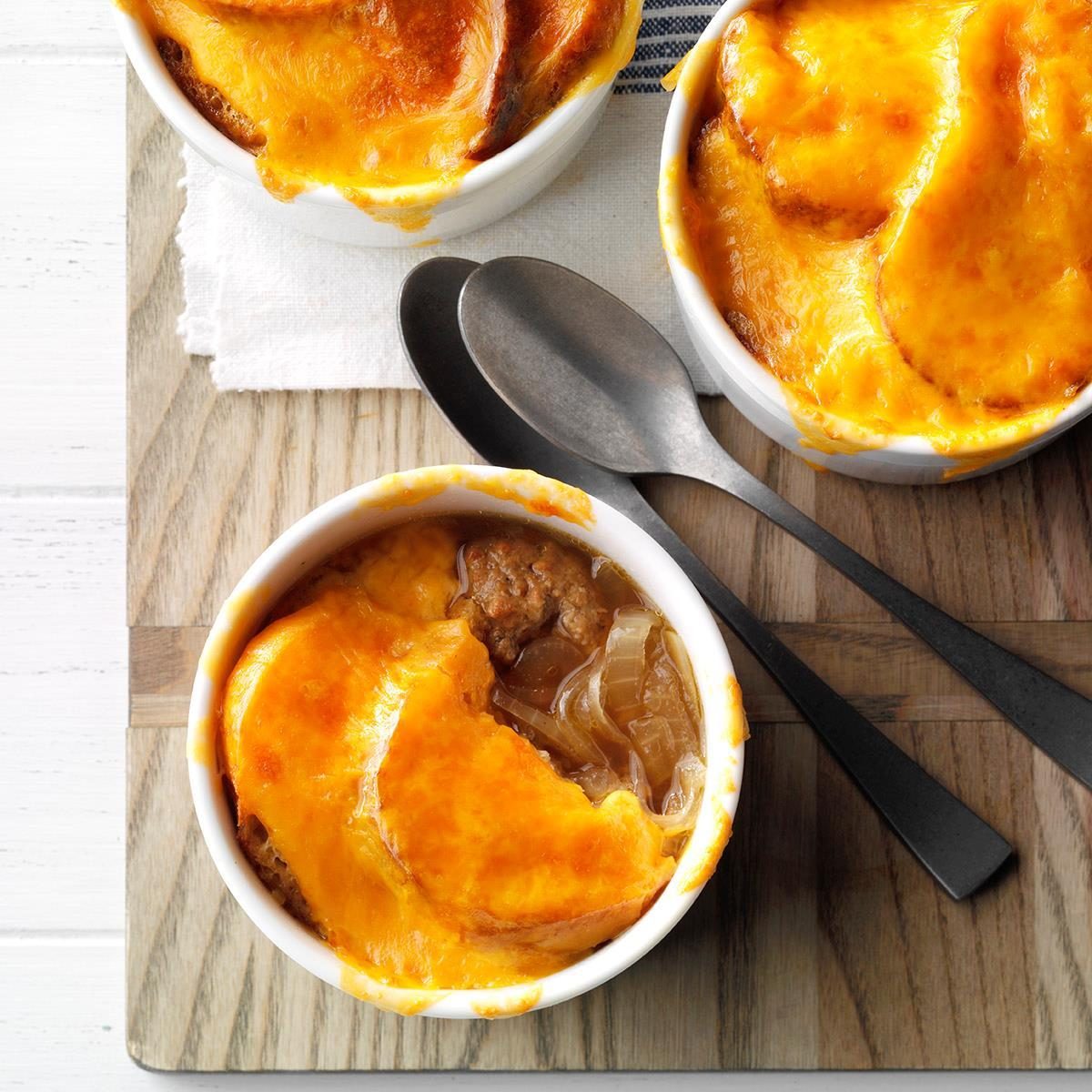 French Onion Soup with Meatballs