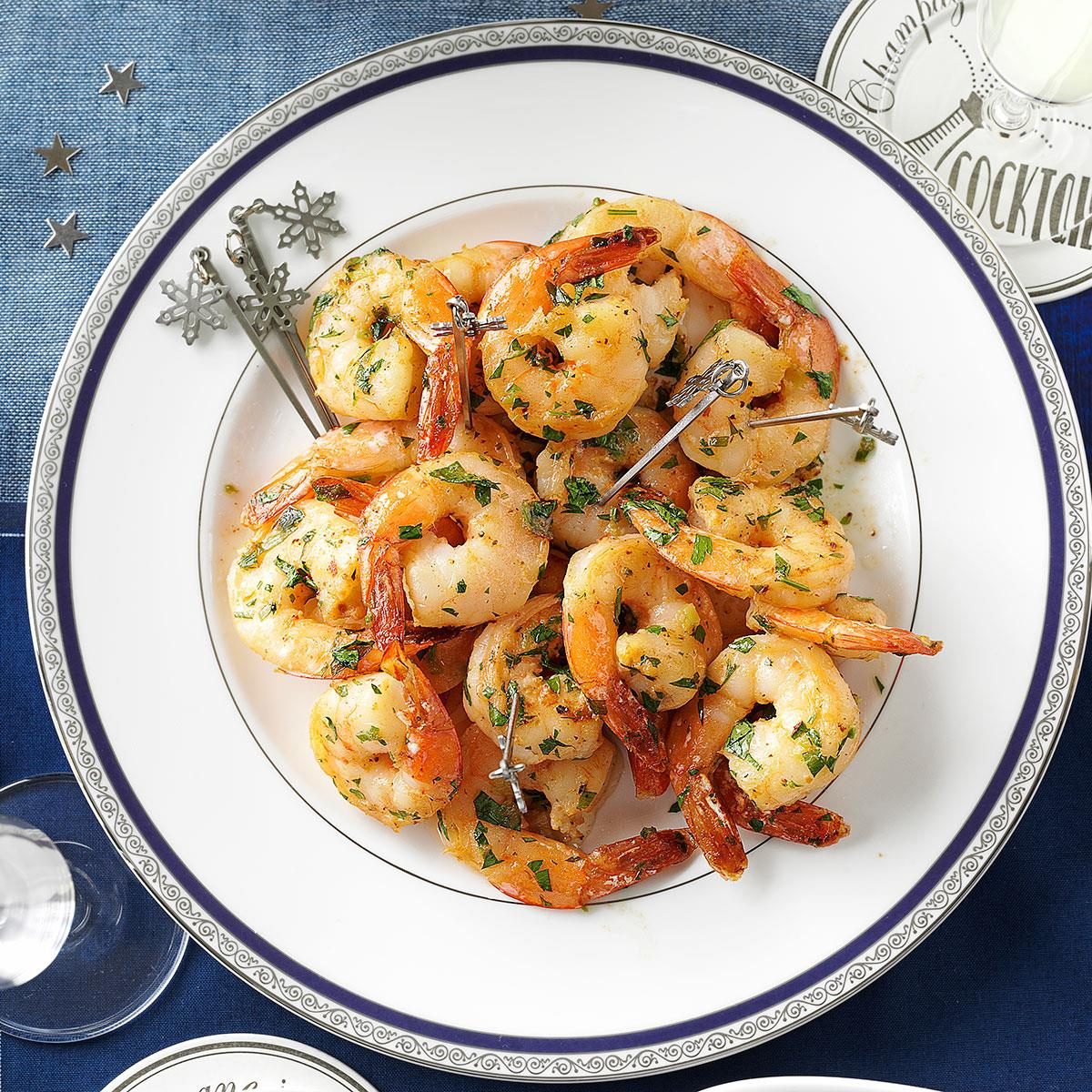 Garlicky Herbed Shrimp Recipe | Taste of Home