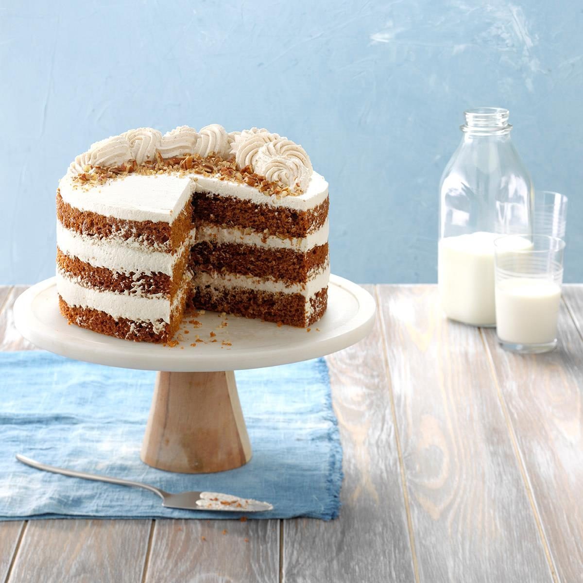 Gingerbread Cake with Whipped Cream Frosting Recipe How