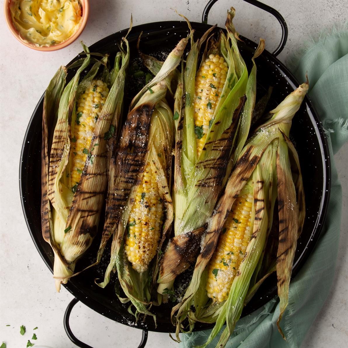 Grilled Corn in Husks