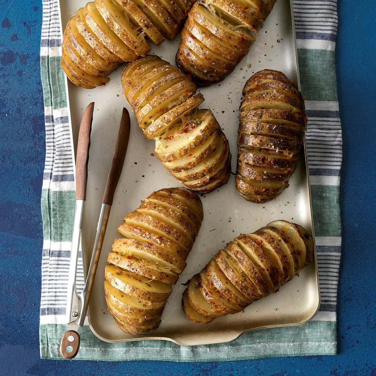 Grilled Potato Fans With Onions