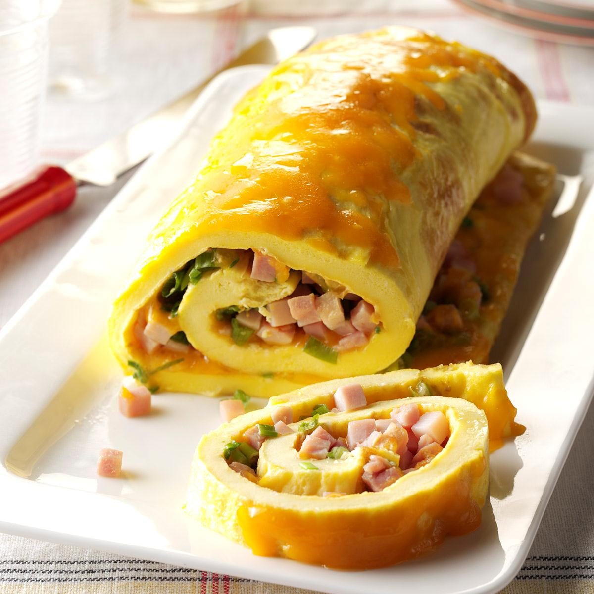 Ham ‘n’ Cheese Omelet Roll