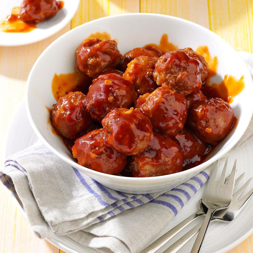 Glazed Meatballs Recipe How To Make It Taste Of Home