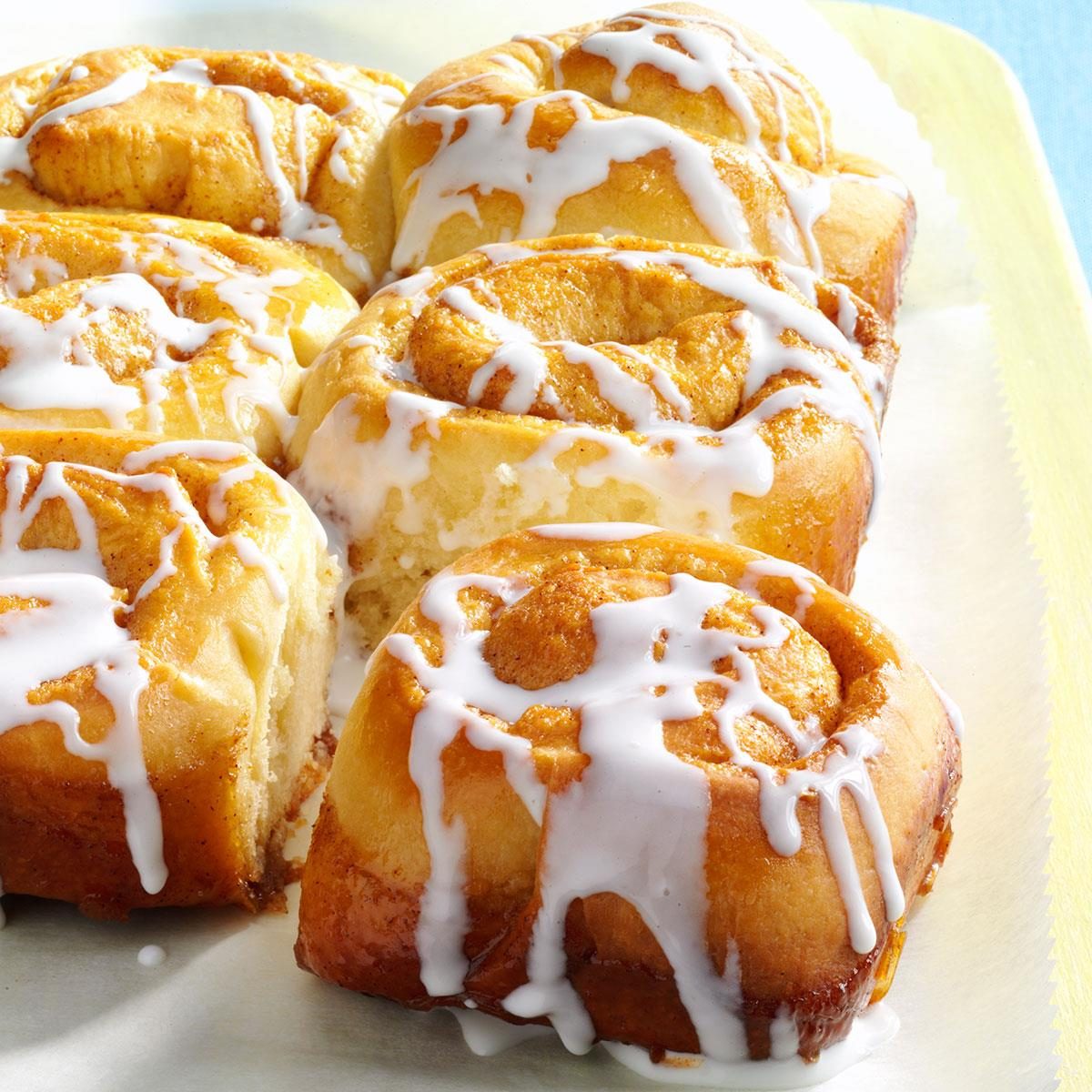 Iced Cinnamon Potato Rolls