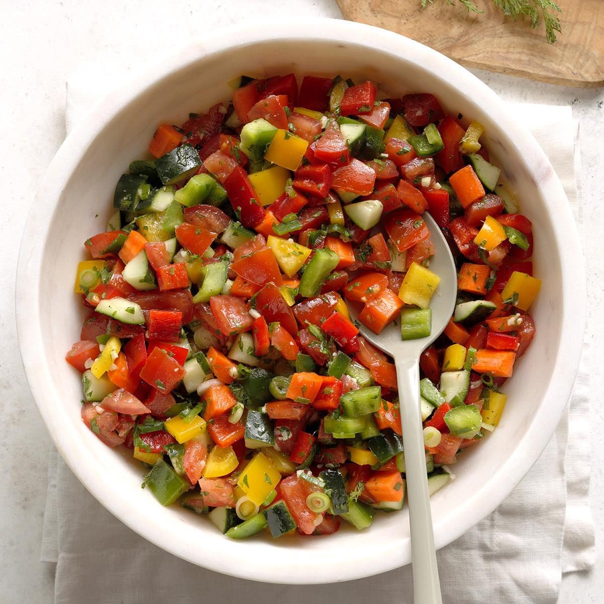 Israeli Pepper Tomato Salad Recipe | Taste of Home