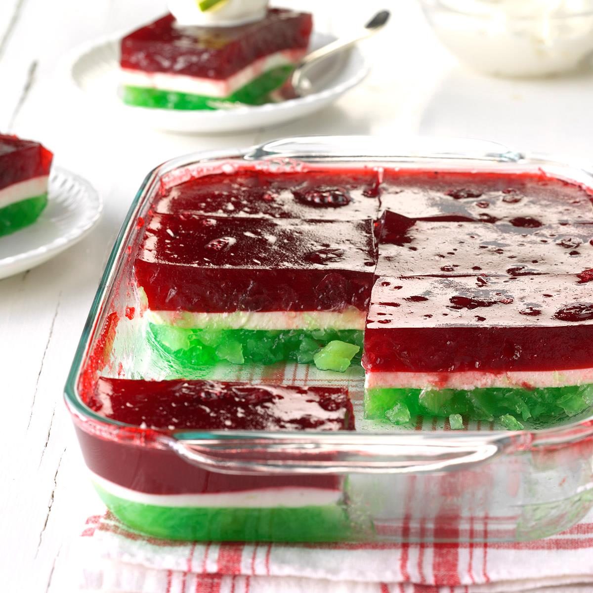 Layered Christmas Gelatin Recipe How To Make It Taste Of Home
