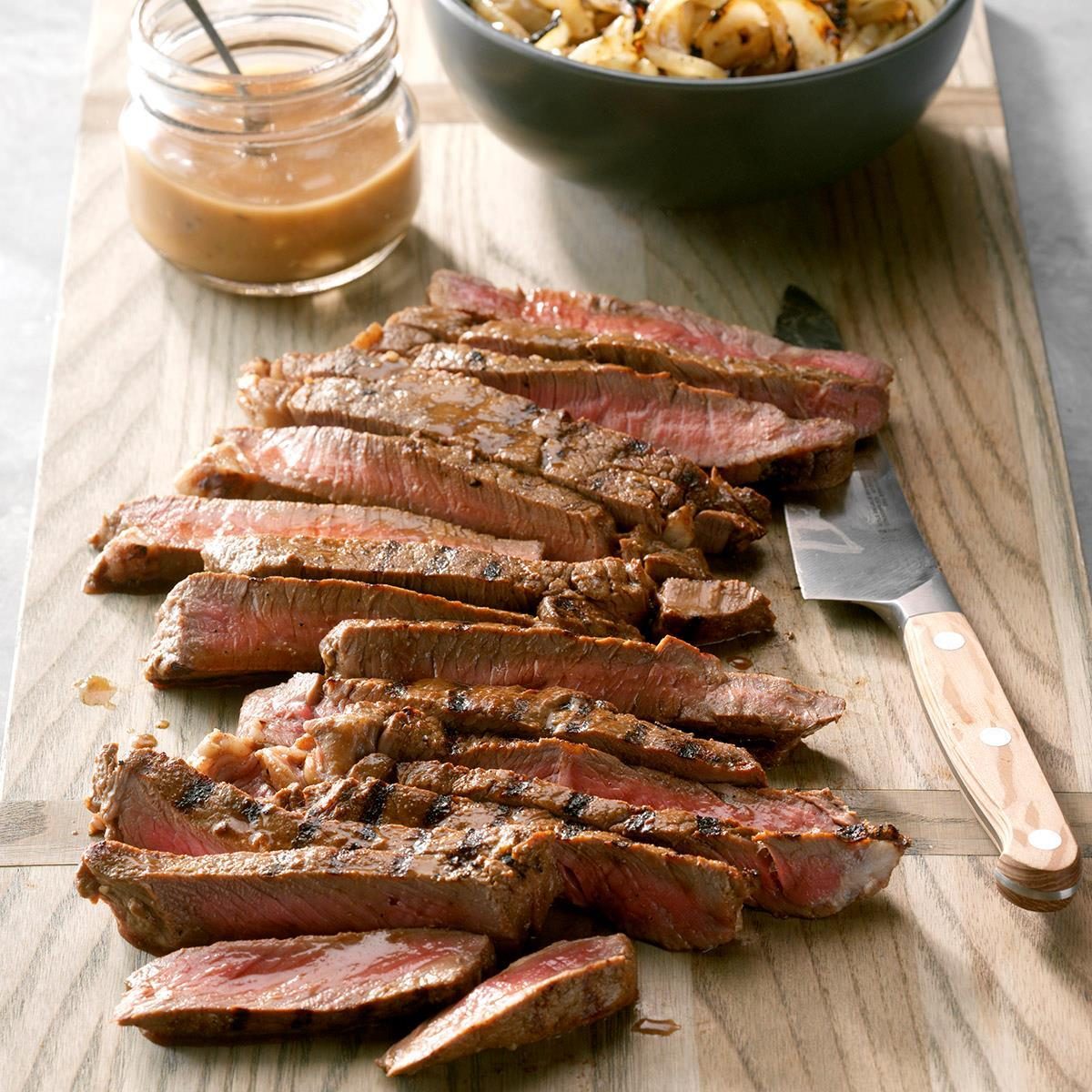 Marinated Steak with Grilled Onions Recipe How to Make It Taste of Home