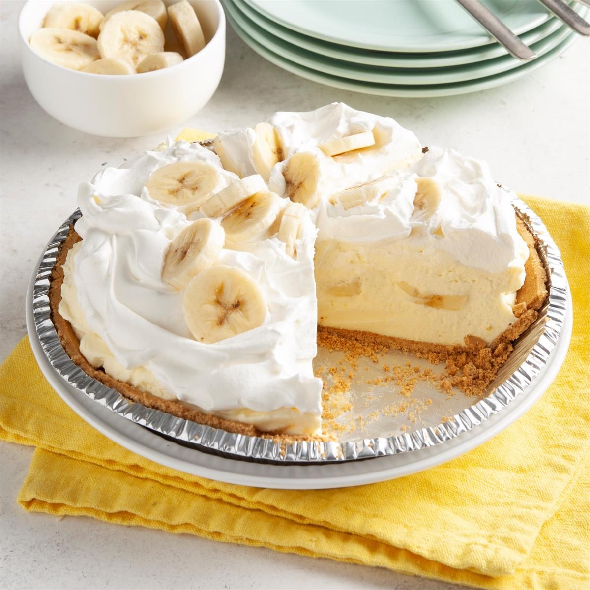 no bake banana cream pie