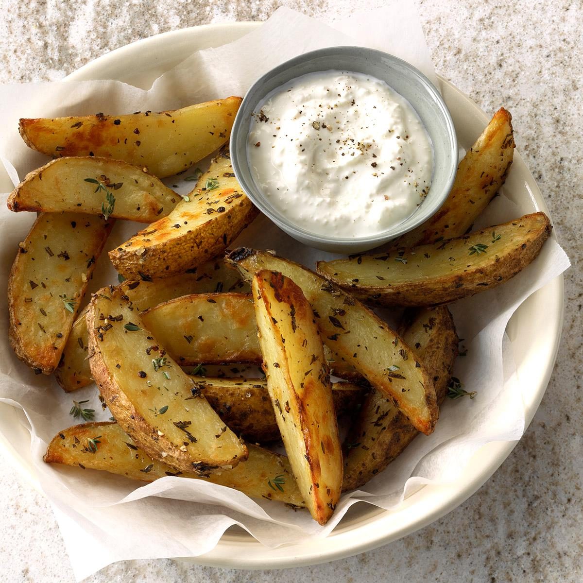 Herbed Party Potato Wedges Recipe Taste of Home