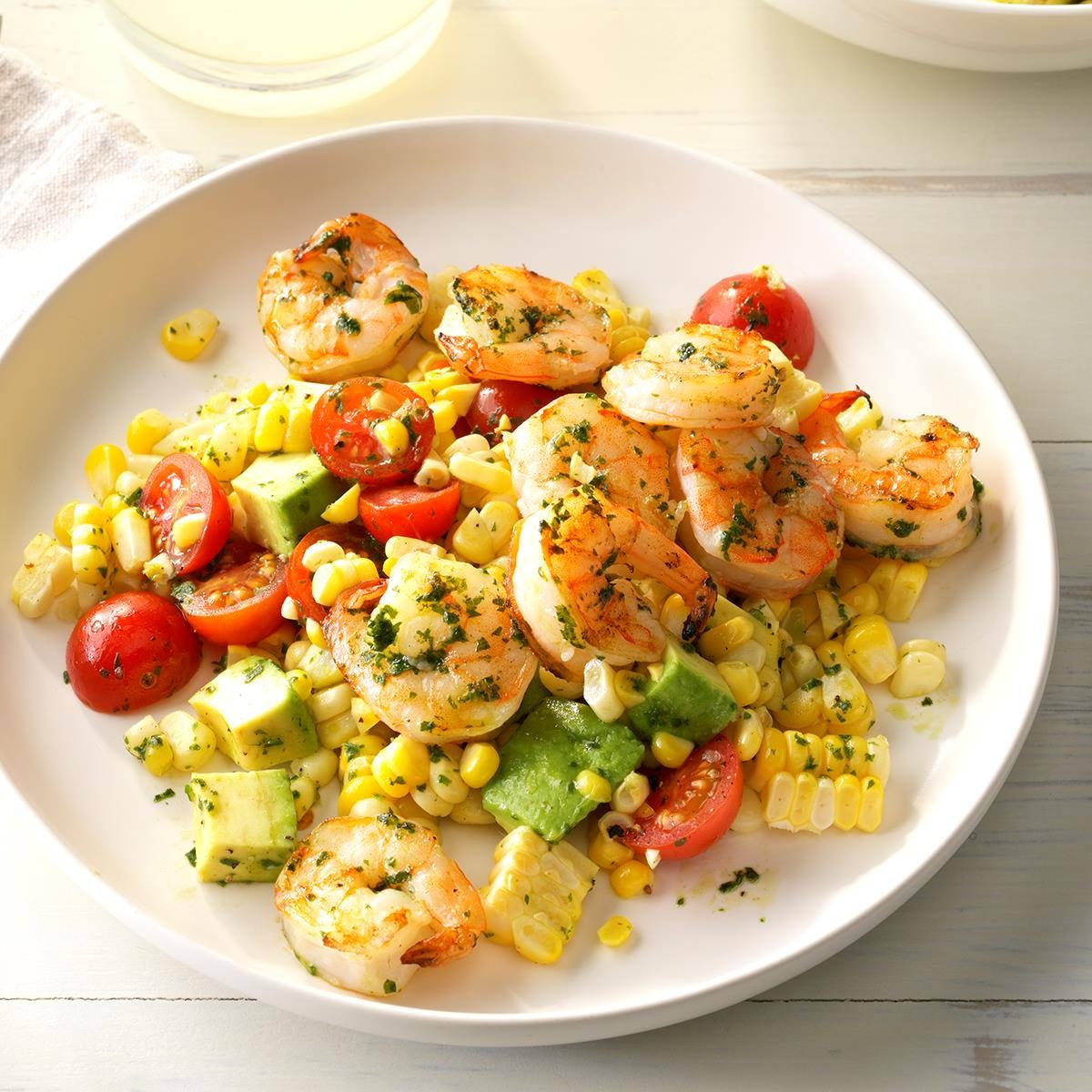 Pesto Corn Salad with Shrimp Recipe: How to Make It | Taste of Home