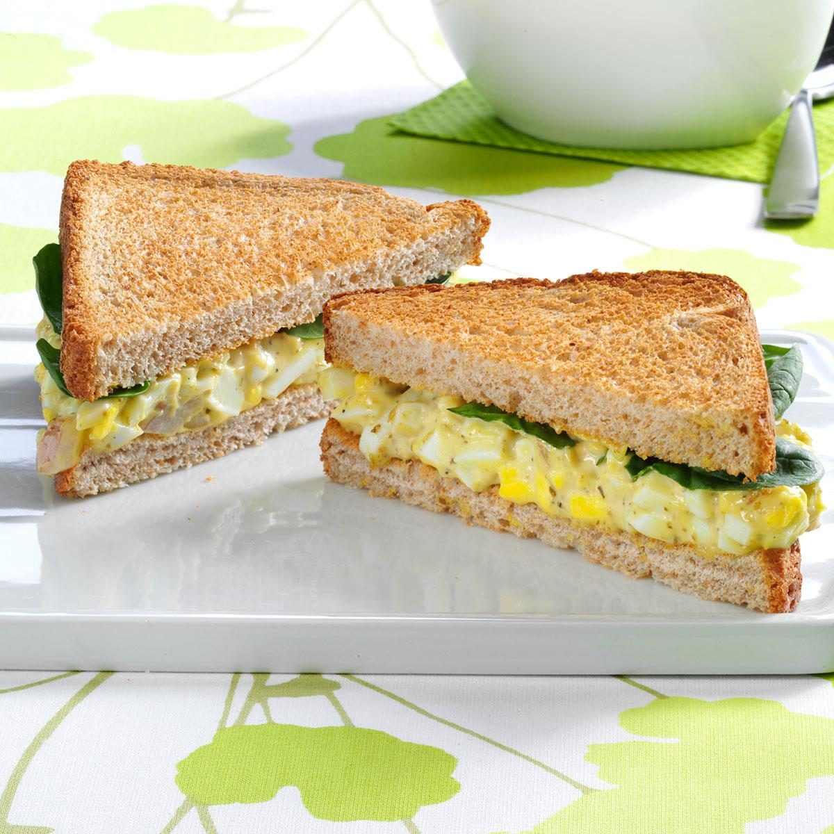 Pesto Egg Salad Sandwiches Recipe How To Make It Taste Of Home