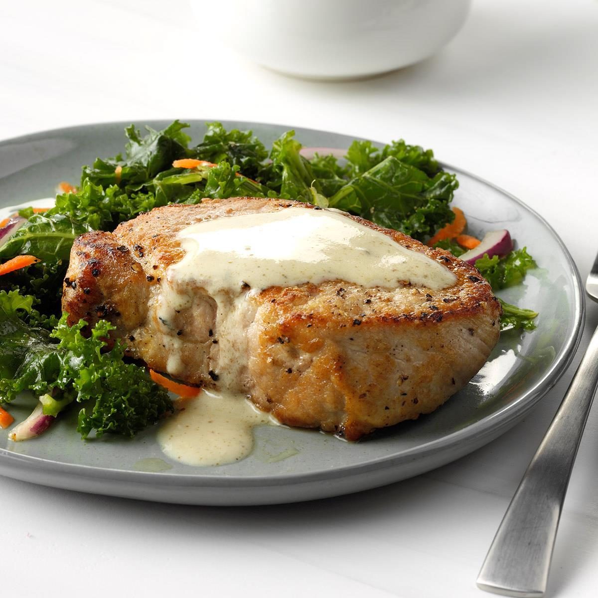 Pork Chops with Dijon Sauce Recipe | Taste of Home