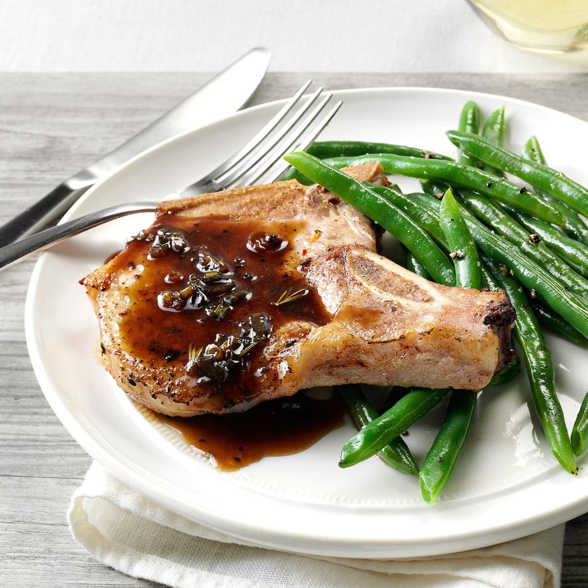 Pork Chops With Honey Balsamic Glaze