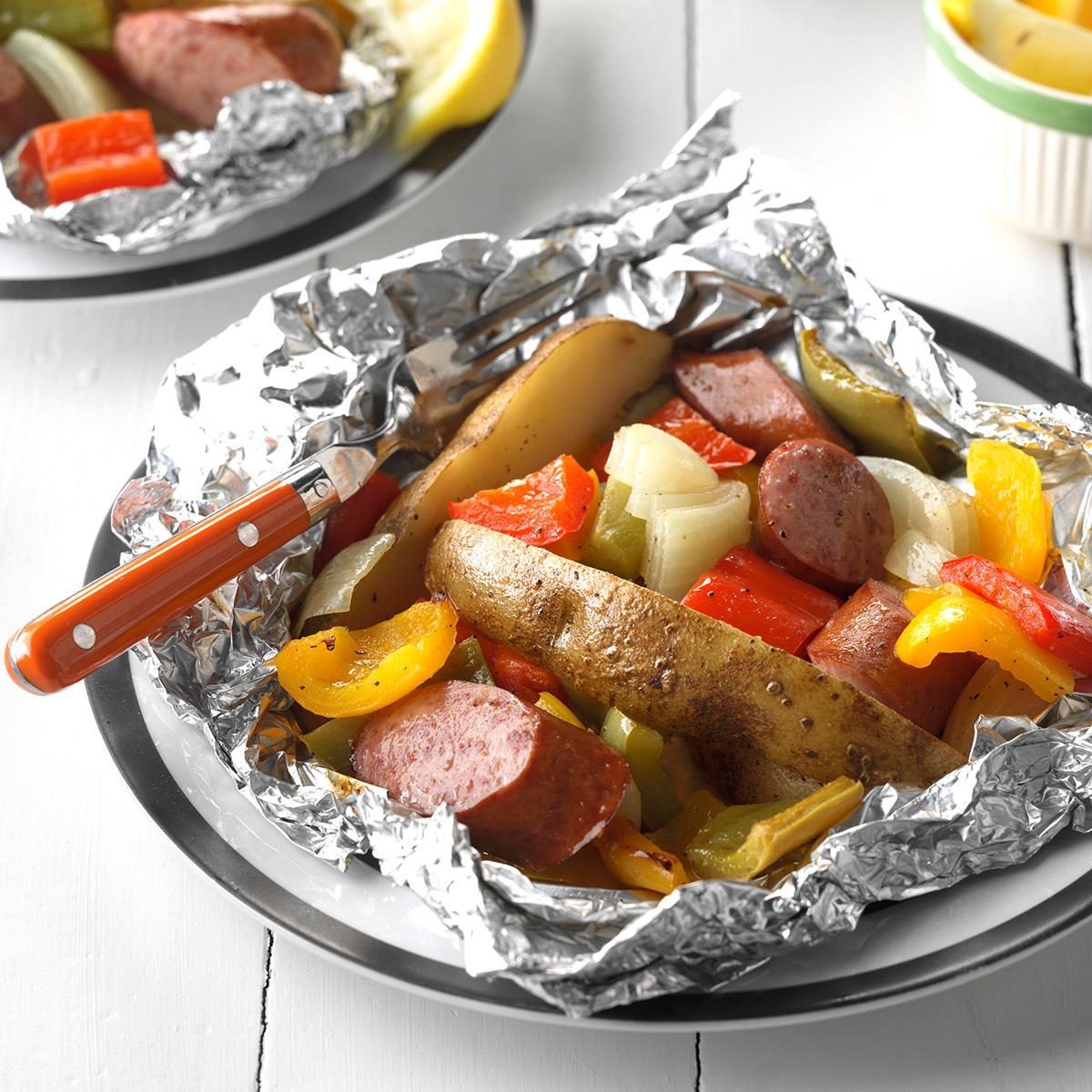 Potato-Sausage Foil Packs