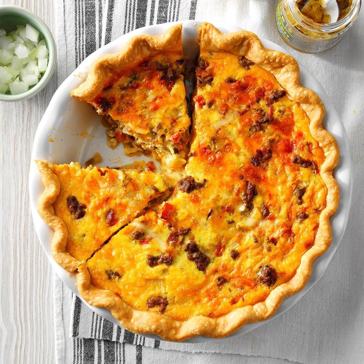 Hearty Spinach and Onion Quiche - Our Salty Kitchen