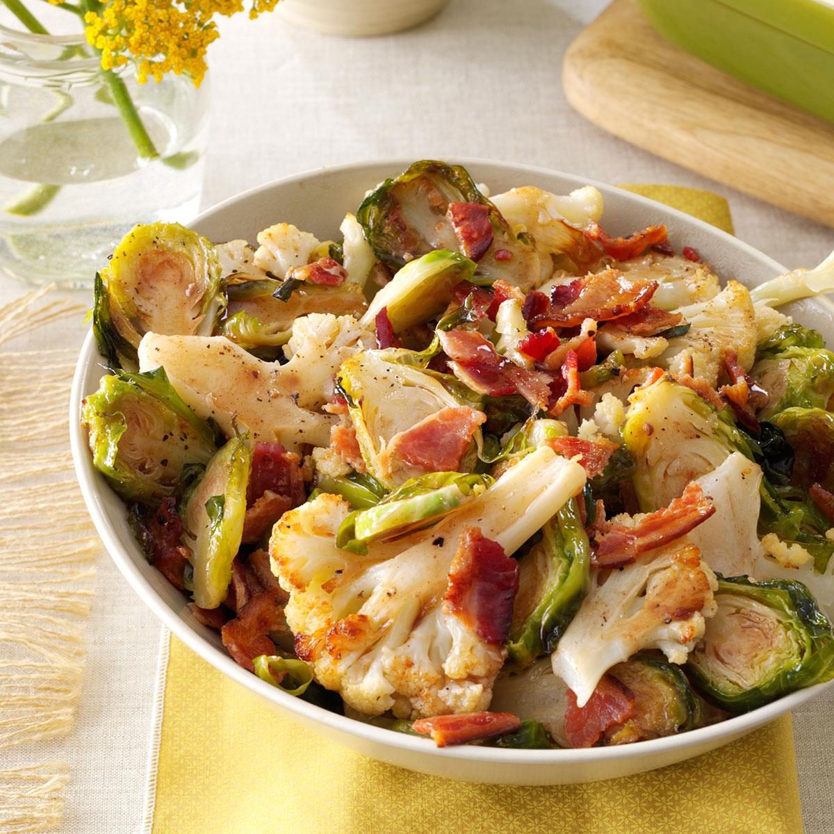 Roasted Cauliflower Brussels Sprouts With Bacon Exps89821 Sd132779c06 11 4bc Rms