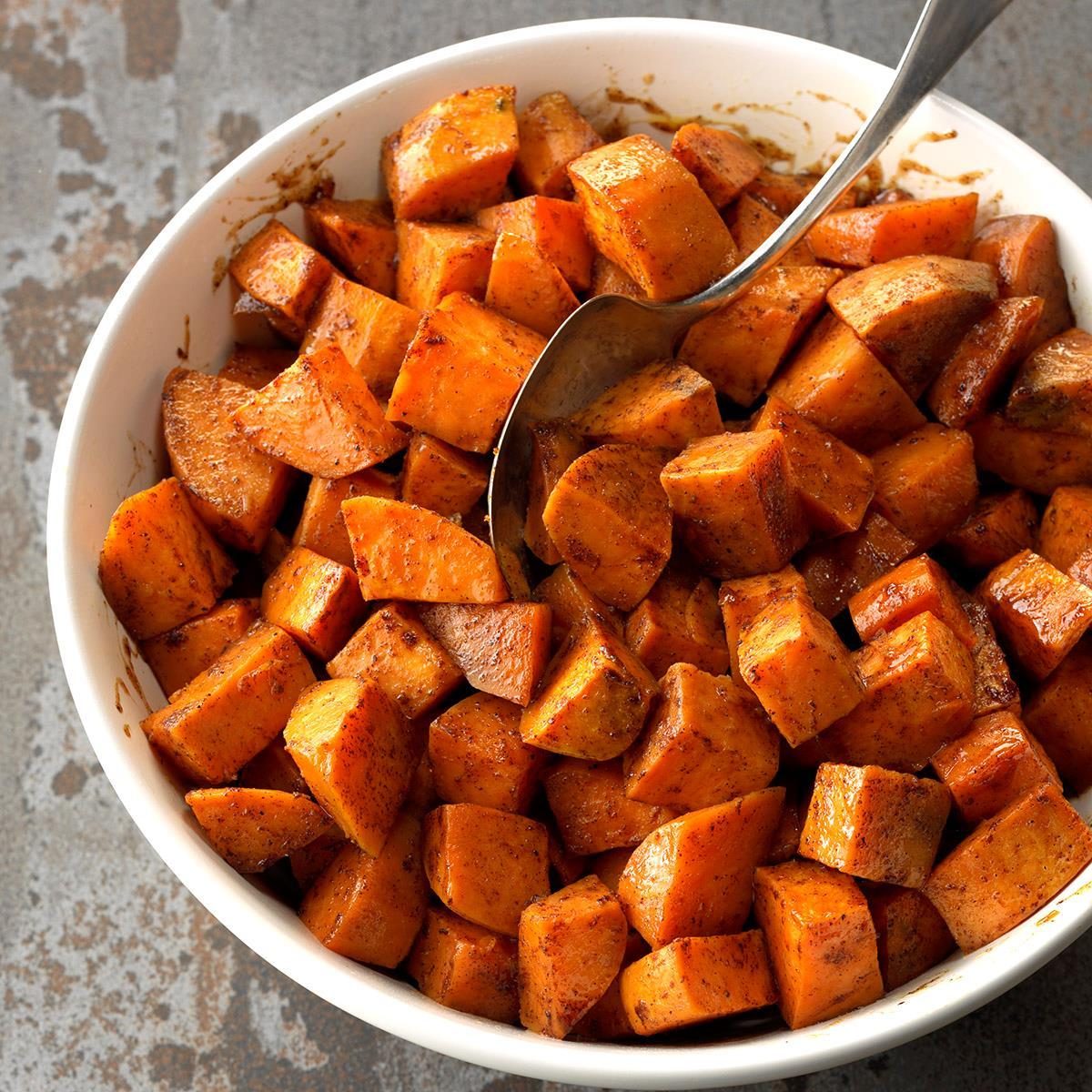 Roasted Honey Sweet Potatoes Recipe | Taste of Home