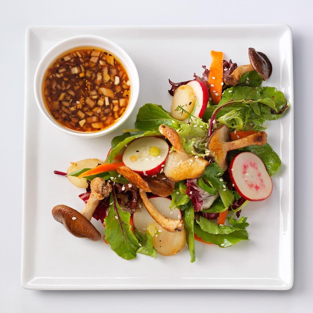 Shiitake Salad with Sesame-Ginger Vinaigrette