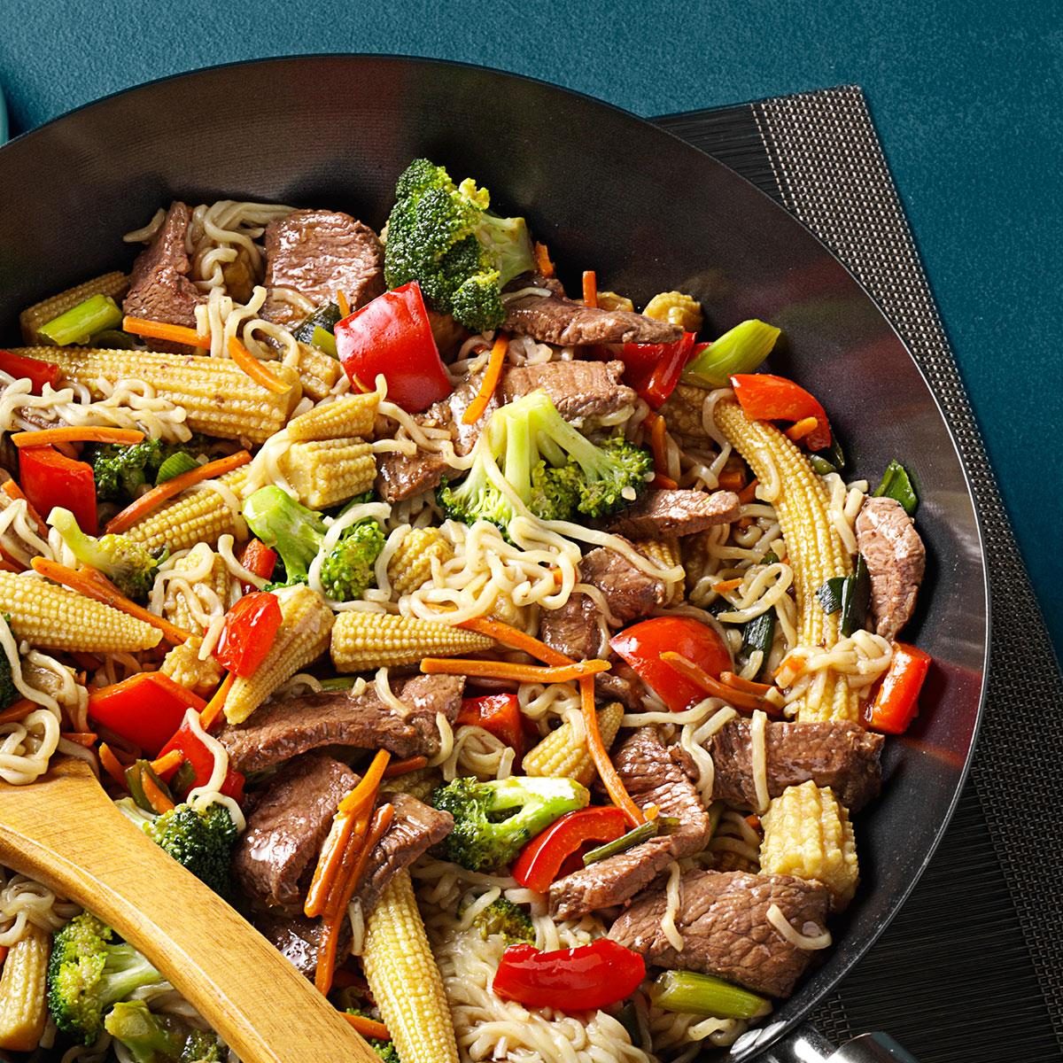 Sirloin Stir-Fry with Ramen Noodles