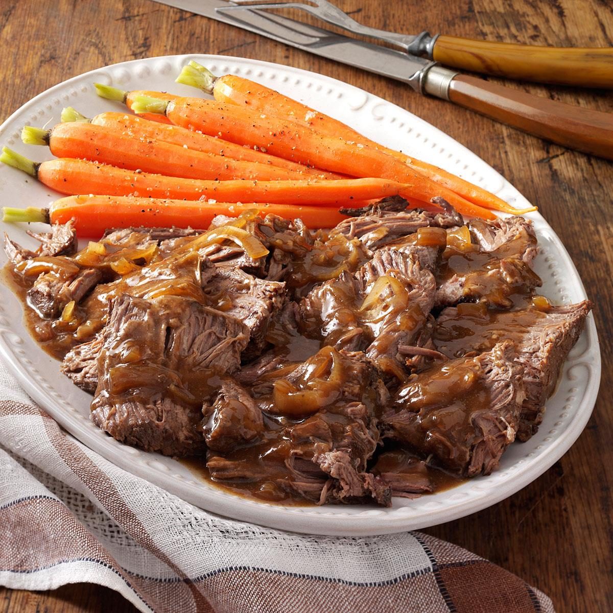 SlowCooked Coffee Pot Roast Recipe Taste of Home