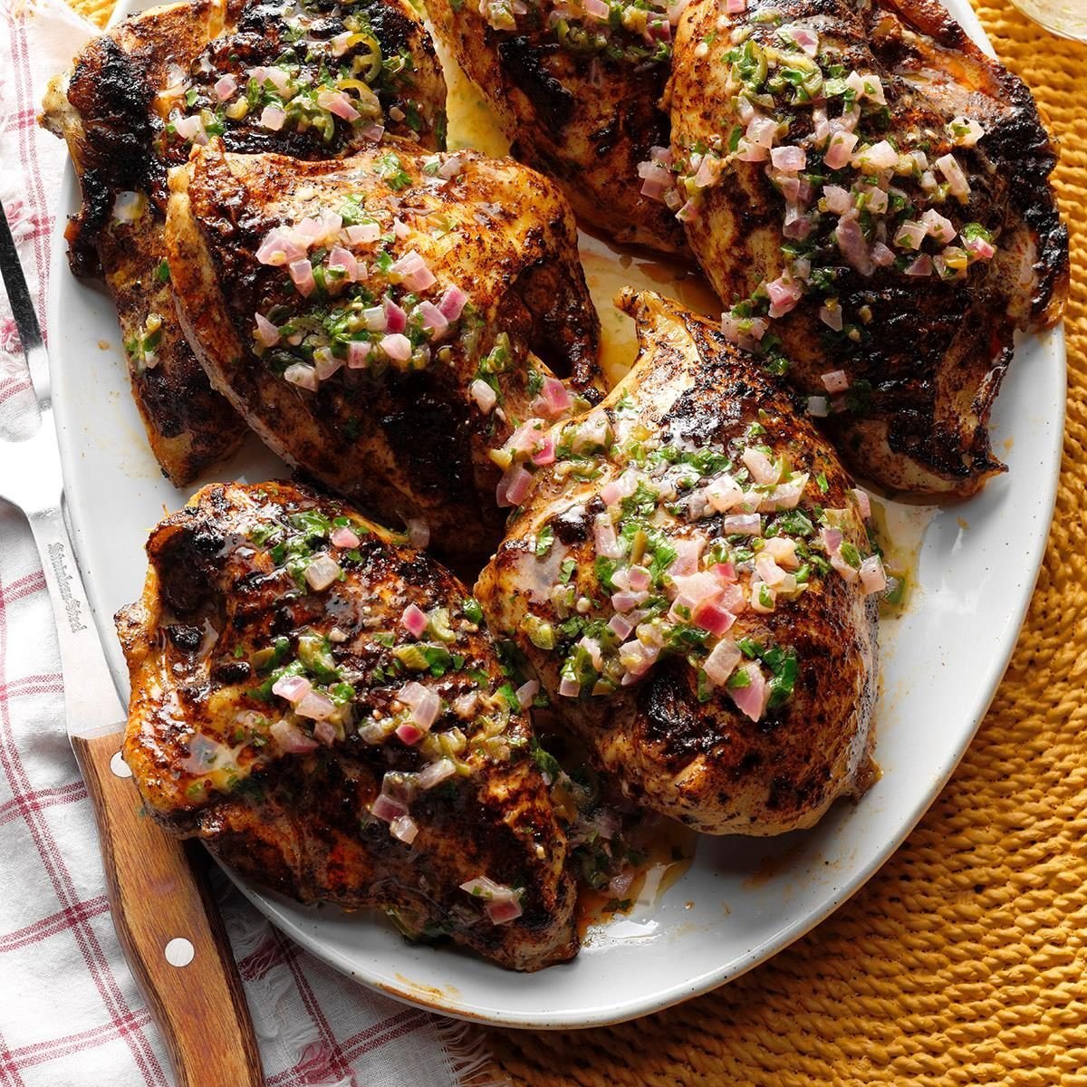 August 1: Spiced Grilled Chicken with Cilantro Lime Butter